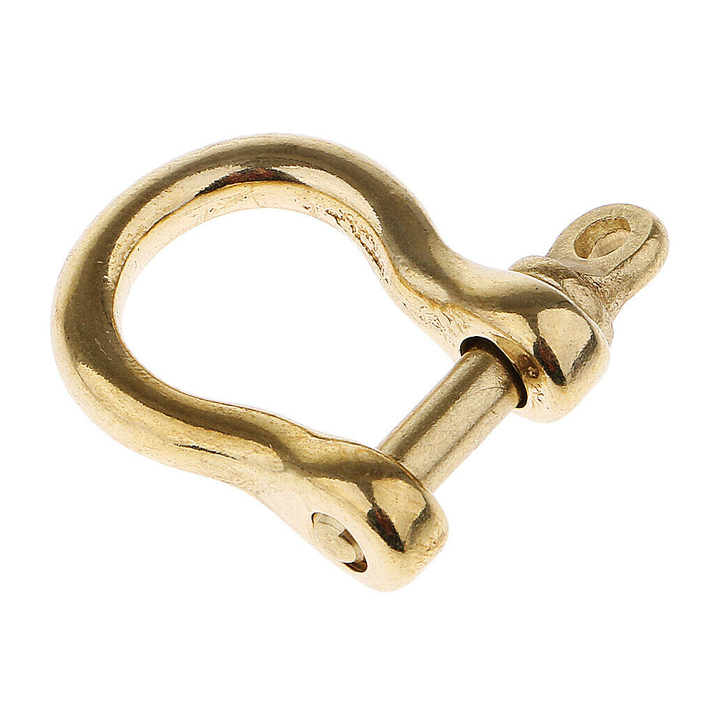 2X 1 Piece Brass O Shape Shackle Outdoor Rope Paracord Bracelet Buckle Small