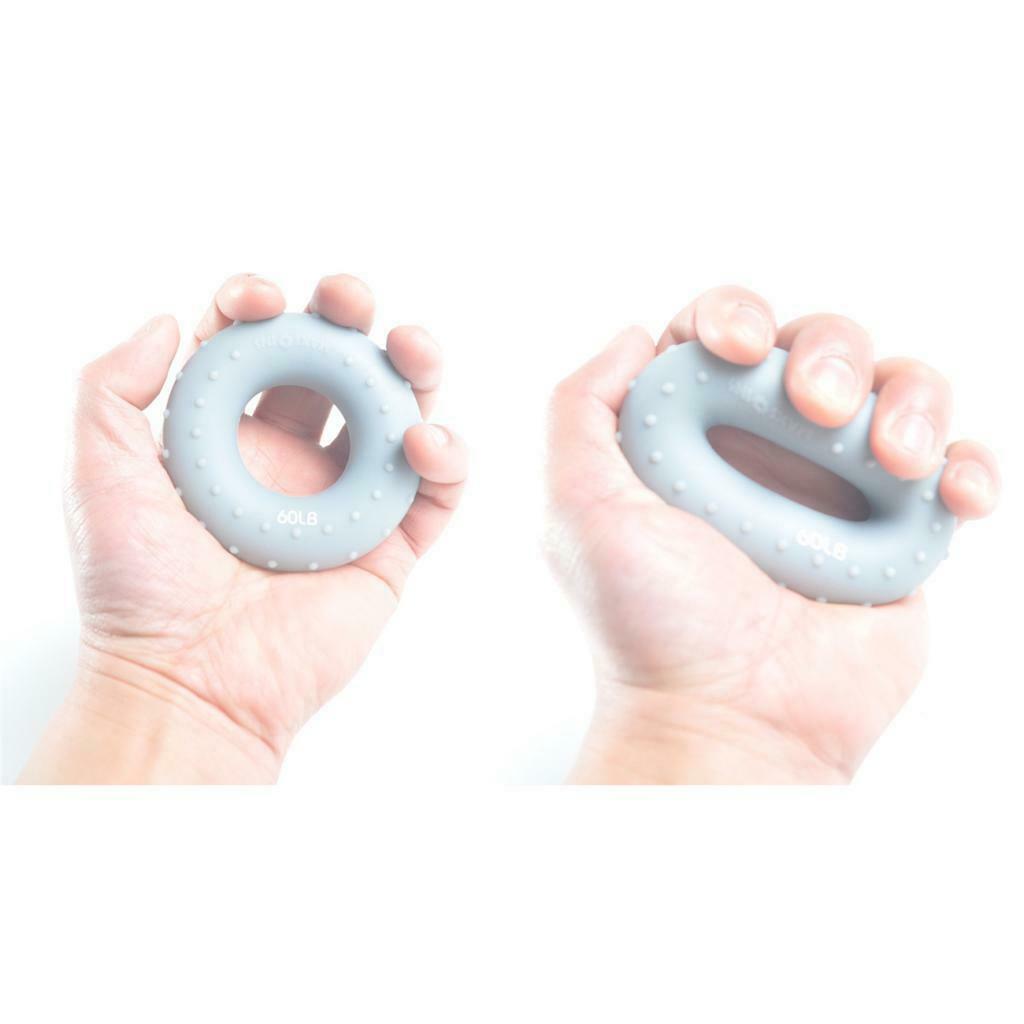 Forearm Wrist Finger Exerciser Hand Grip Silicone Ring Gripper 100LB & 80LBS