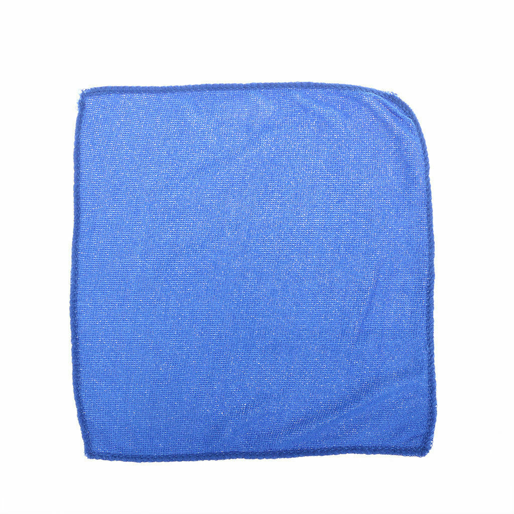 New Car Cleaning Microfiber Towel Wash Clean Cloth Super Soft Plush 30X30CM Blue