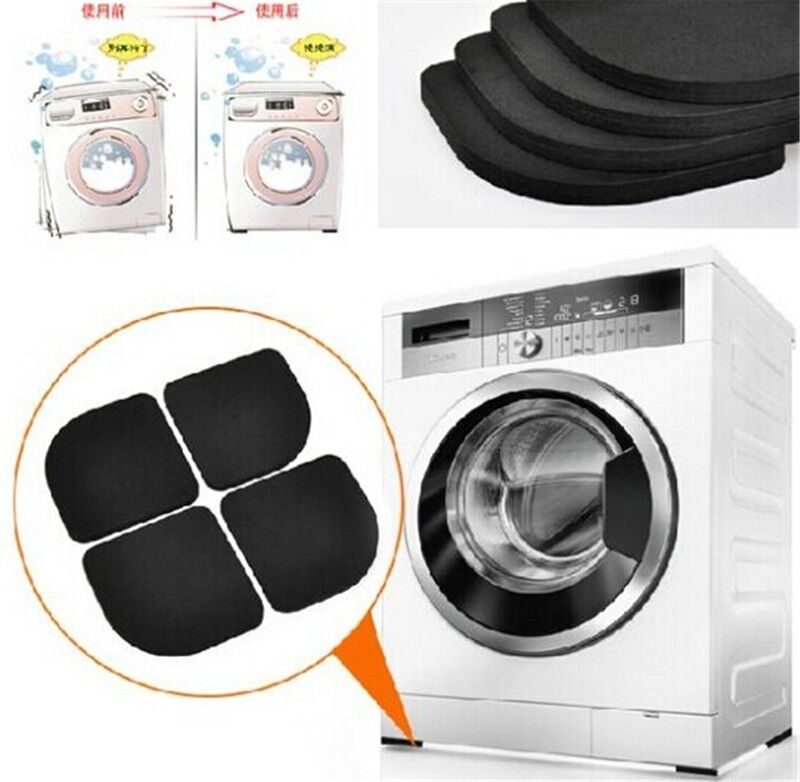 4 Rubber Anti Vibration Shock Pads Washing Machine Shake Noise Non-Slip Mute Mat