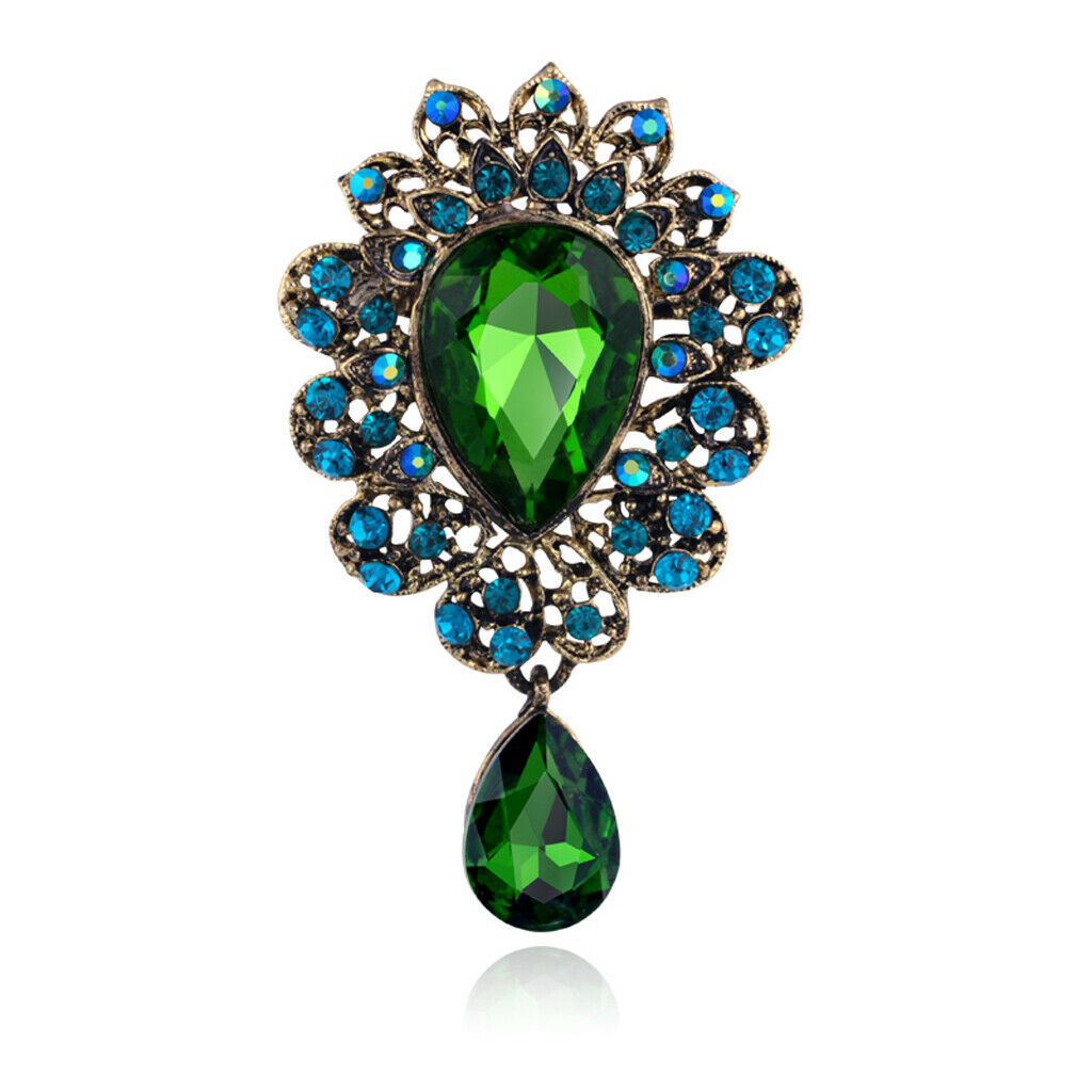 Wedding Bridal Dangle Crystal Rhinestone Brooch Pin Brooches Gift