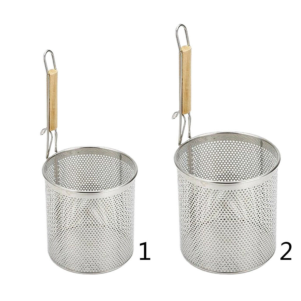 2pack Stainless Steel Noodle Colander Strainer with Handle Kitchen Tool 14cm