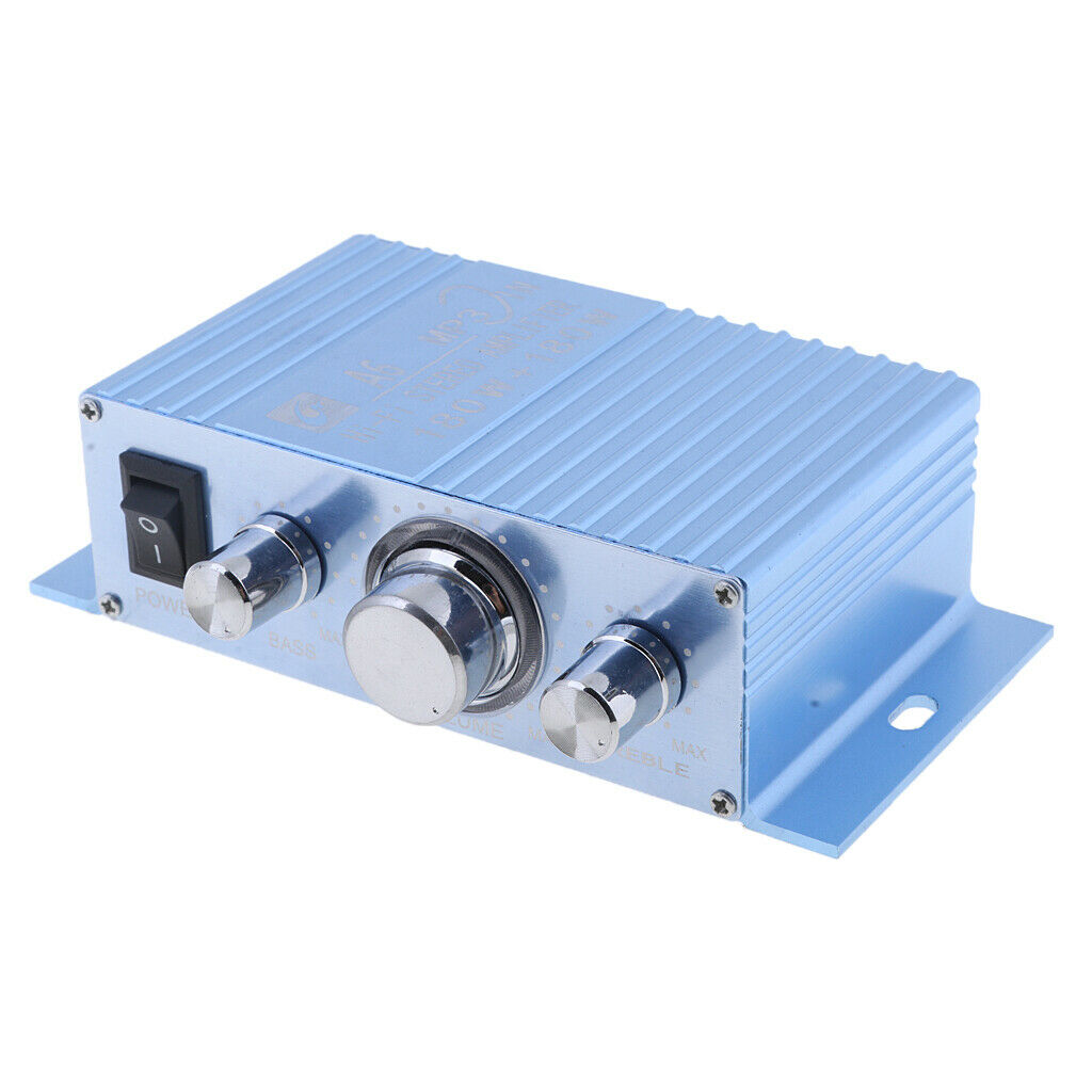 Car Vehicle Dual Channel Amplifier 180W+180W Mini Hi-Fi Stereos Audio Amp