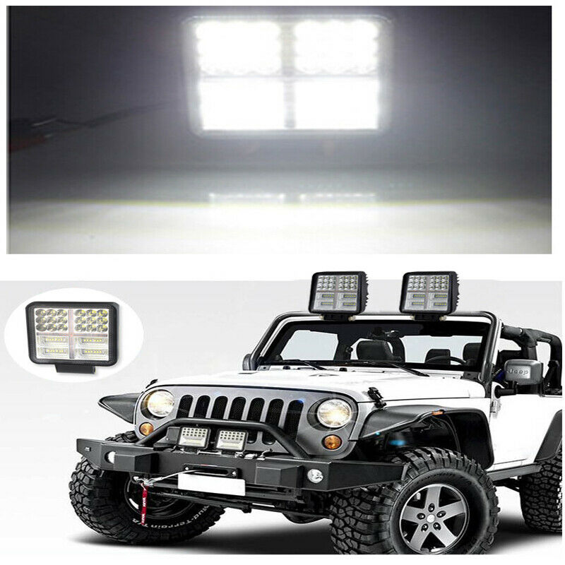1PC 12V-24V Off-Road LED Work Light Headlights for Tractor Truck Excavator 6000K