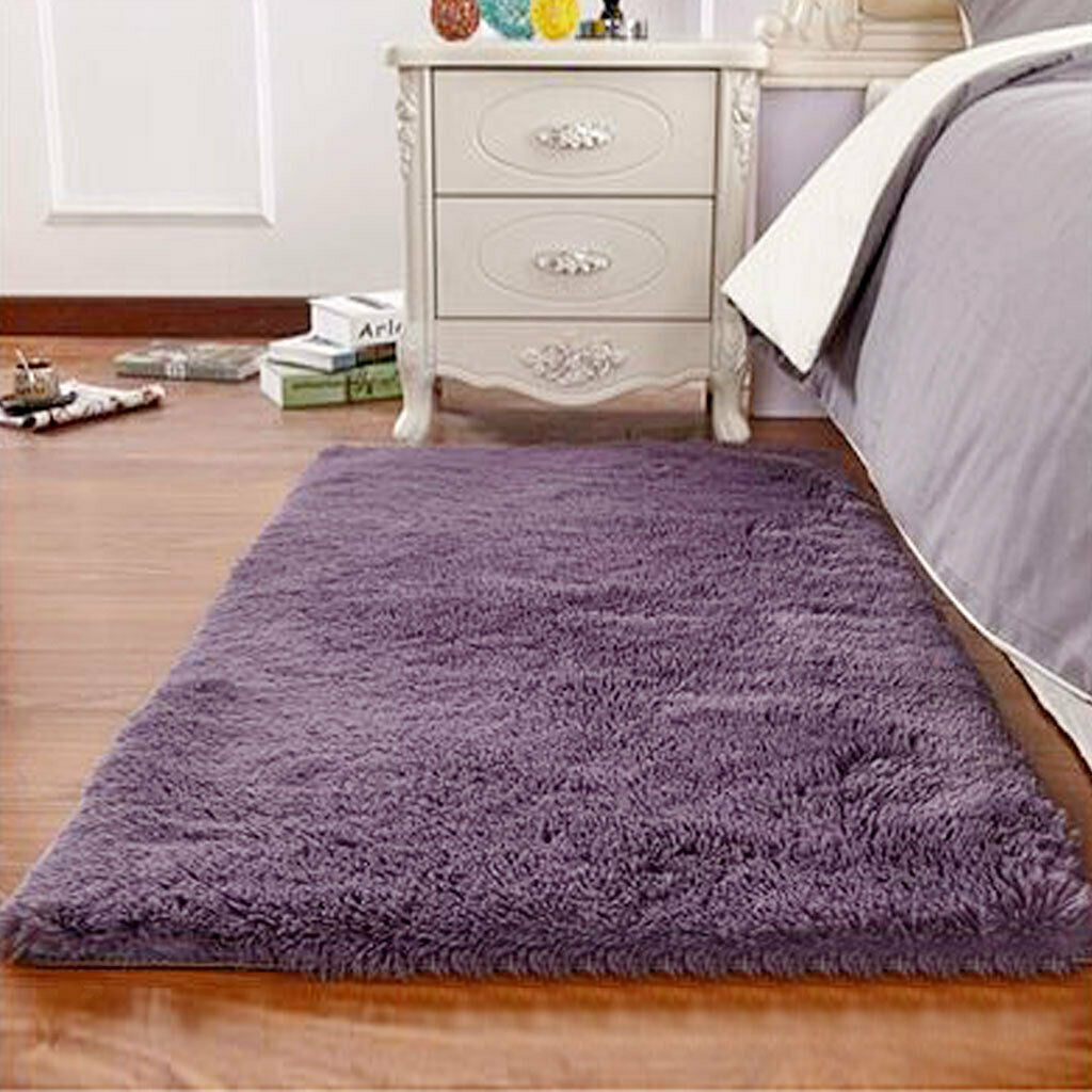 2x  Carpet Anti-Slip Shaggy Area Carpet For Home Floor Mat 16 Colors