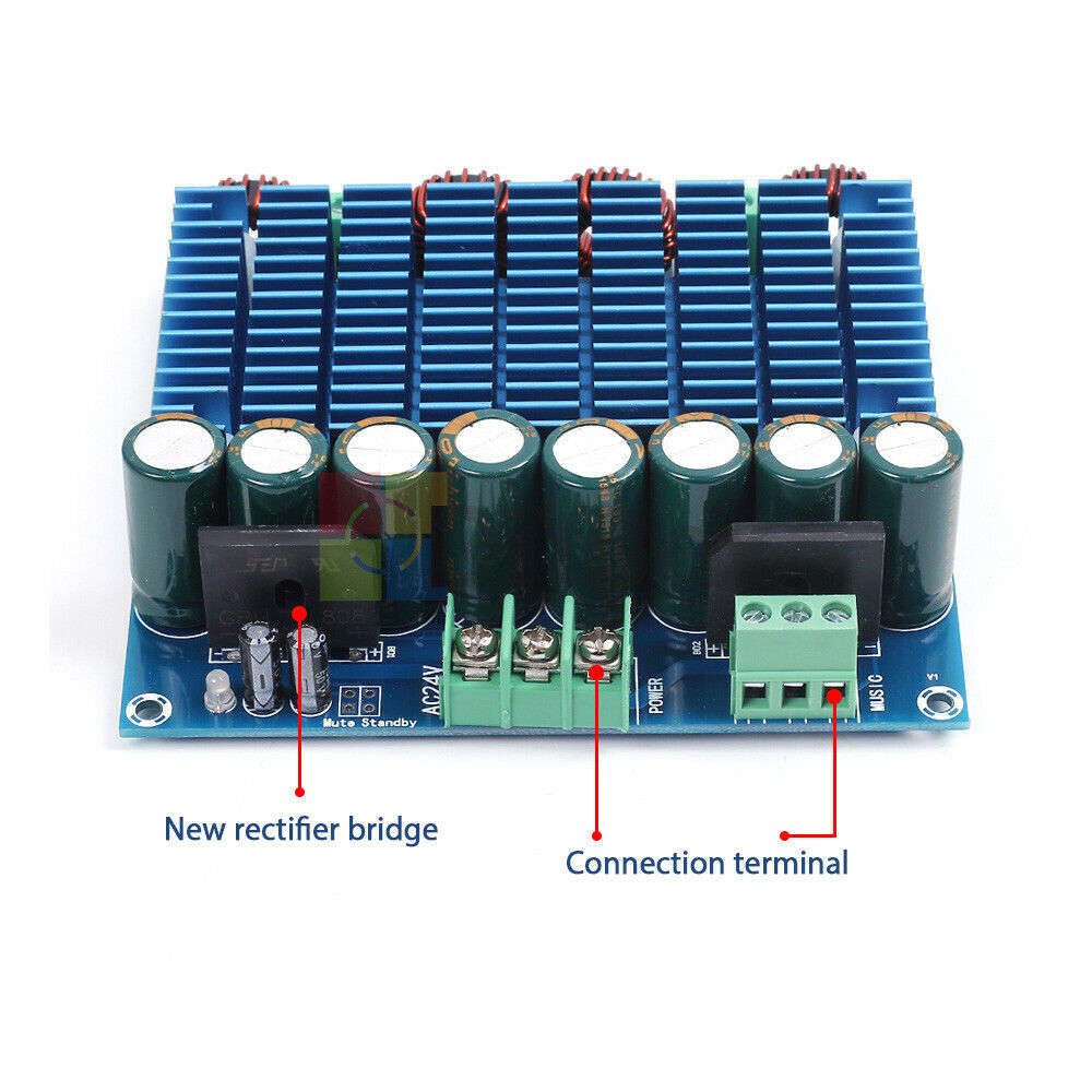 XH-M252 2x420W Digital Power Amplifier Module AC 24V Stereo TDA8954TH Dual Chip