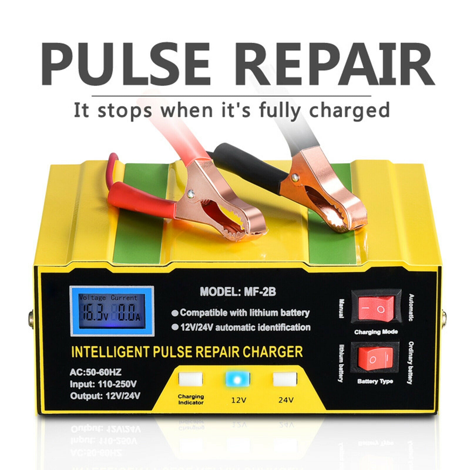 12V 24V Smart Pulse Repair Car Battery Charger Maintainer Lead Charger