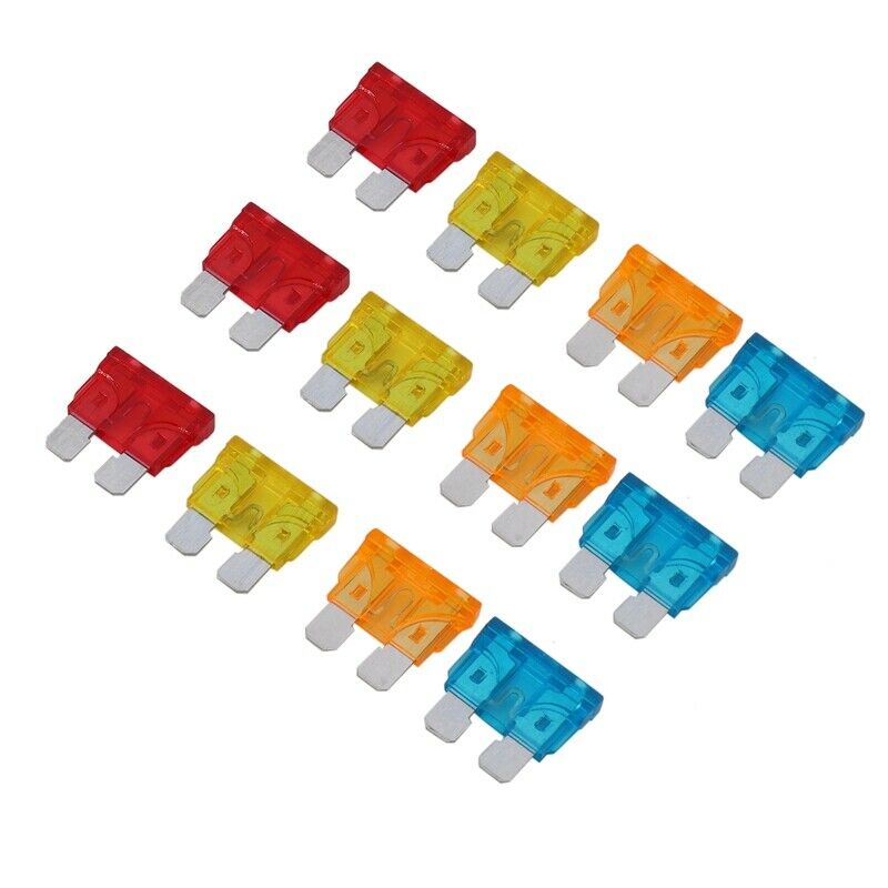 12 Way Blade Fuse Holder Box with Spade Terminals and Fuse 4PCS 4Pin 12V 80A RY2
