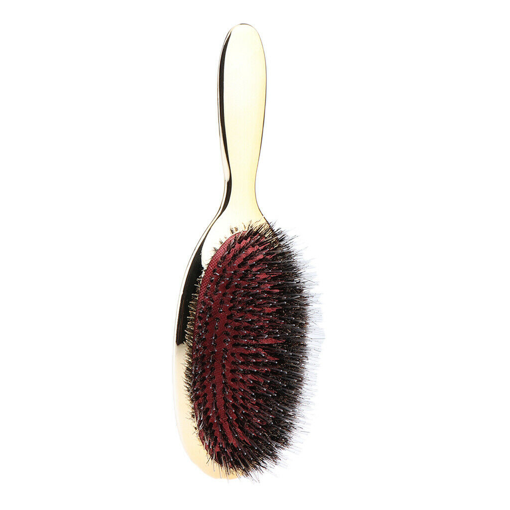 Set of 2 Boar Bristle Nylon Pins Hair Brush for Long Thick & Tangled Hair