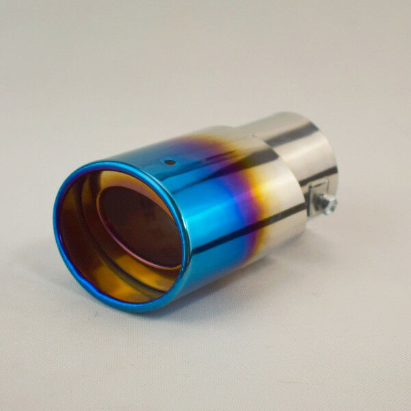 Slant Burnt Titanium Car Stainless Steel Exhaust Tail Pipes Muffler Tips Durable