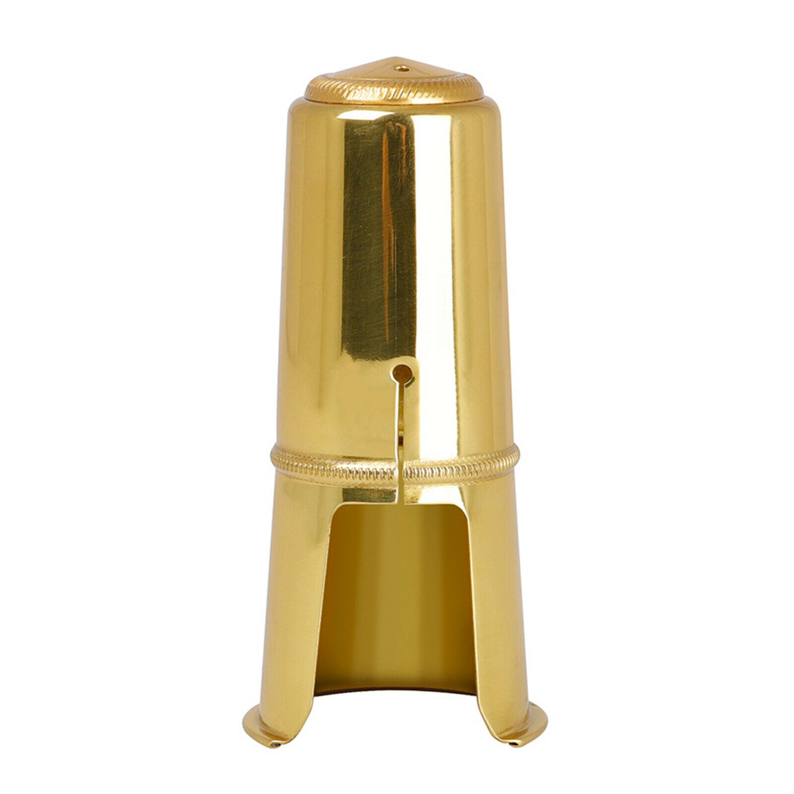Brass Tenor Saxophone Mouthpiece Protective   Cover with Ligature Fastener