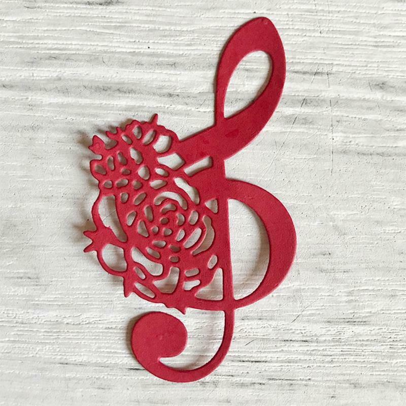 Music Note Flower Metal Cutting Dies Stencil DIY Scrapbooking Album Paper Card