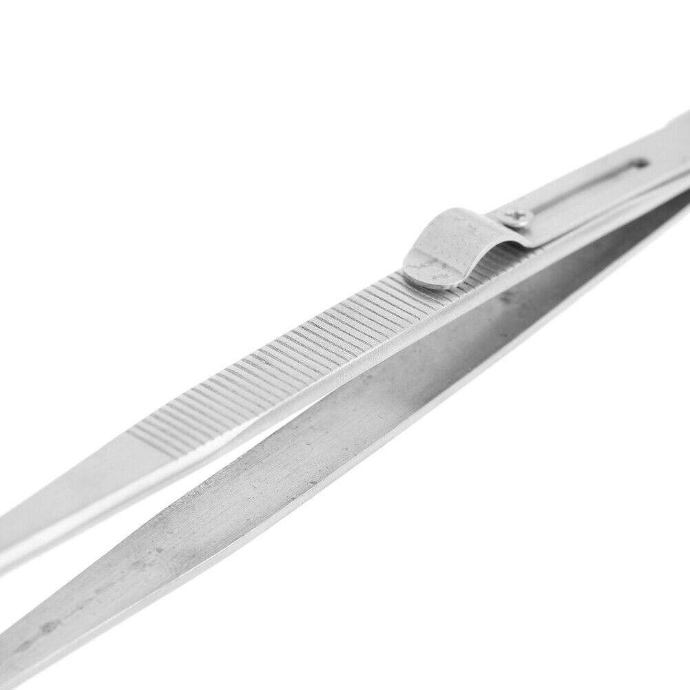 Adjustable slide lock antistatic tweezer for jewelry electronic component.l8
