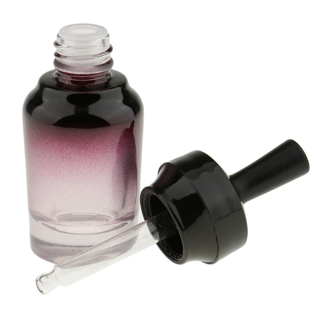 3x Refillable Glass Essential Oil Bottles Dropper Bottles Vials Eye Dropper