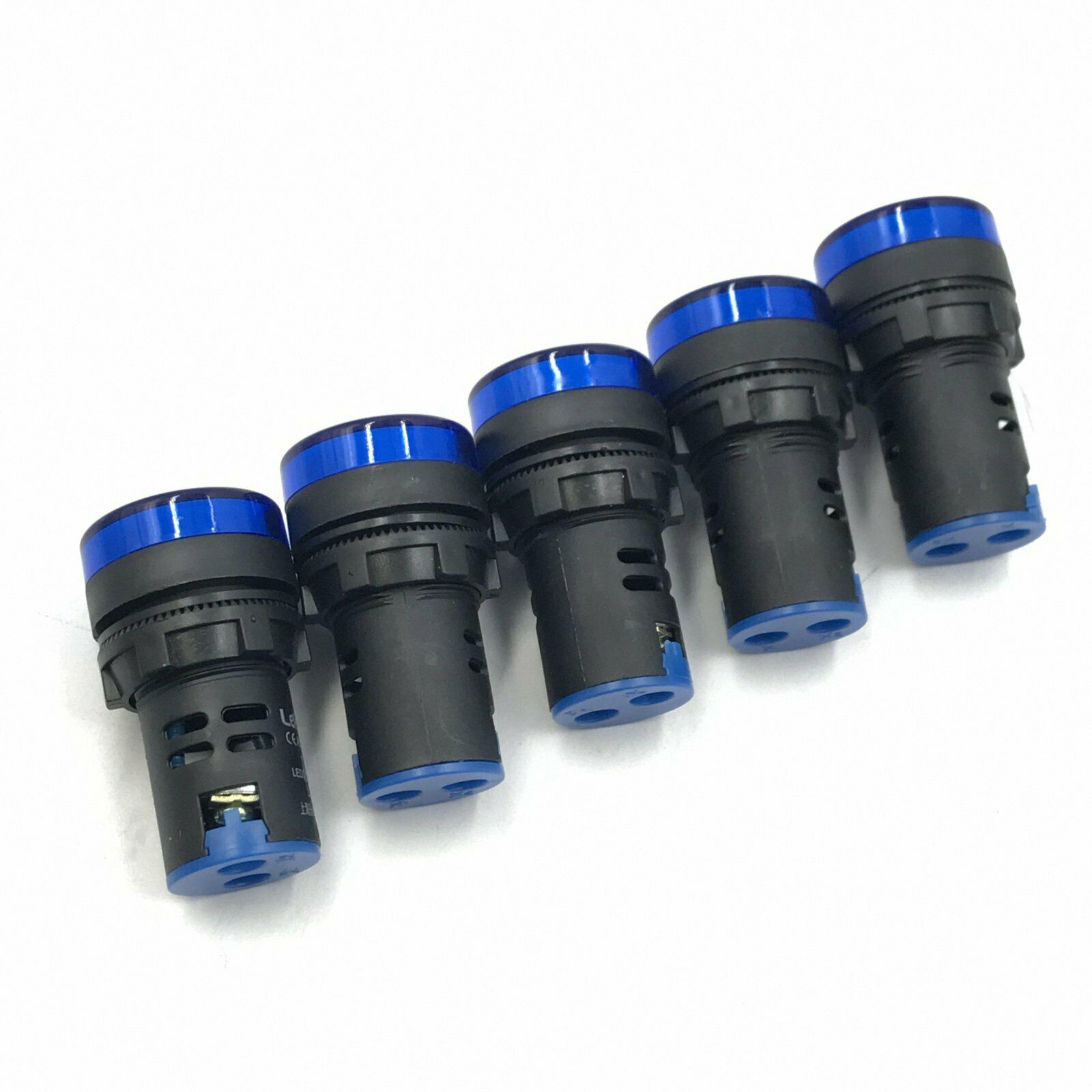 5pcs Blue 220V LED Indicator Pilot Signal Light Lamp 22mm [M_M_S]