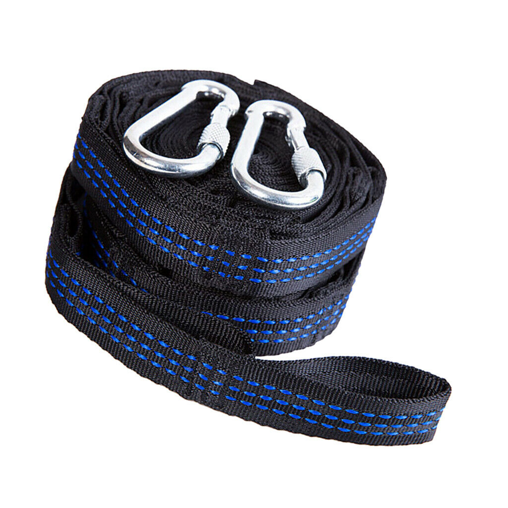 Swing Hanging Straps Strong Strap Belt Outdoor Hammock Tree Straps Blue