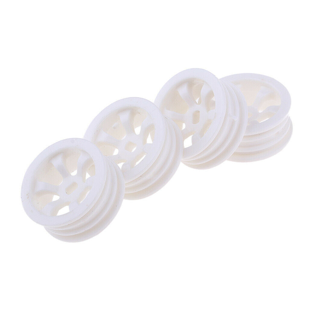 4pcs White Plastic Wheel Rim Spare Parts for WLtoys K979 K989 1/28 Rally Car