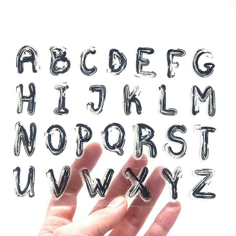 Uppercase Letter Silicone Clear Seal Stamp DIY Scrapbook Embossing Photo Album