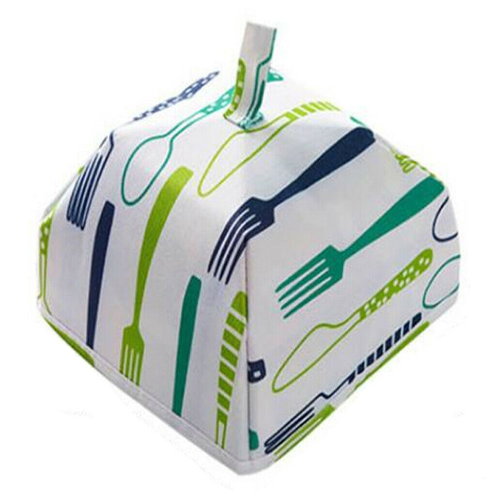 Foldable Insulation Food Umbrella Meal Dust Cover Tent Aluminum Foil  Blue S