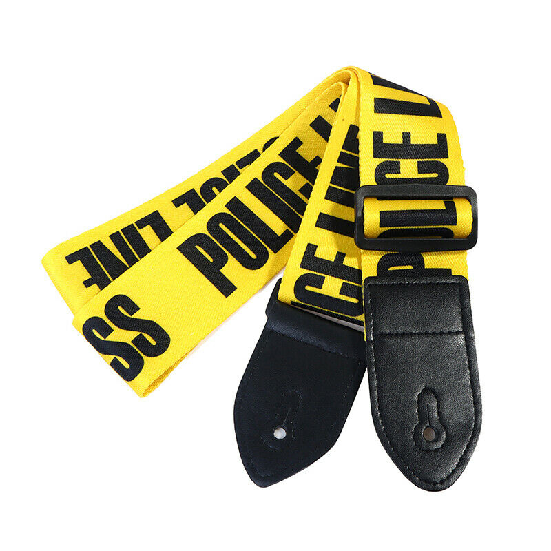 Adjustable Guitar Strap Yellow Electric Bass Strap Instrument Guitar AccessoBDA