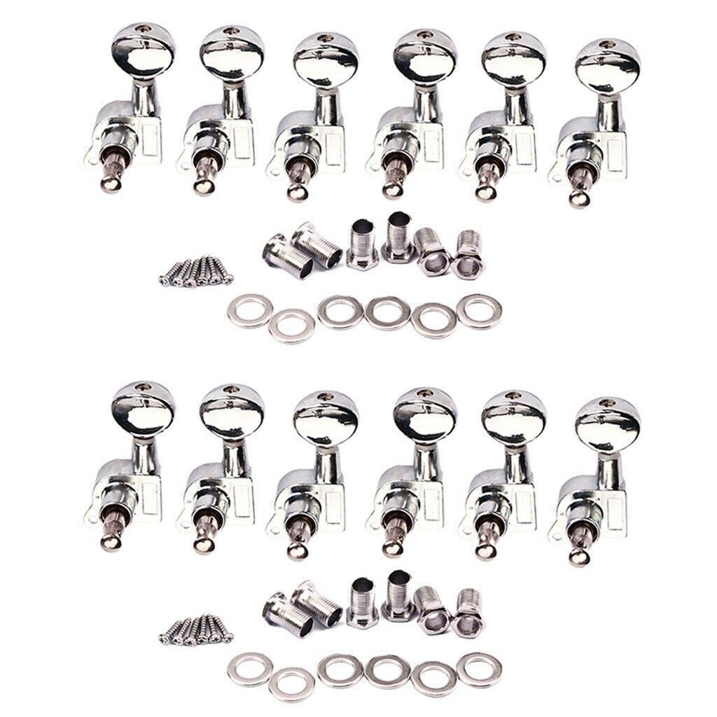 12 Set Electric Guitar Tuning Pegs Right Keys Tuners Machine Heads