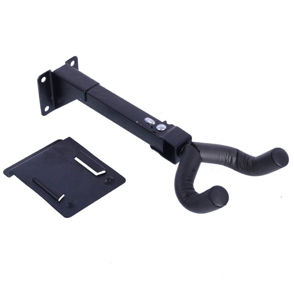 Set of 5, Guitar Wall Hanger Holder Storage Display Stand Bracket Set Black