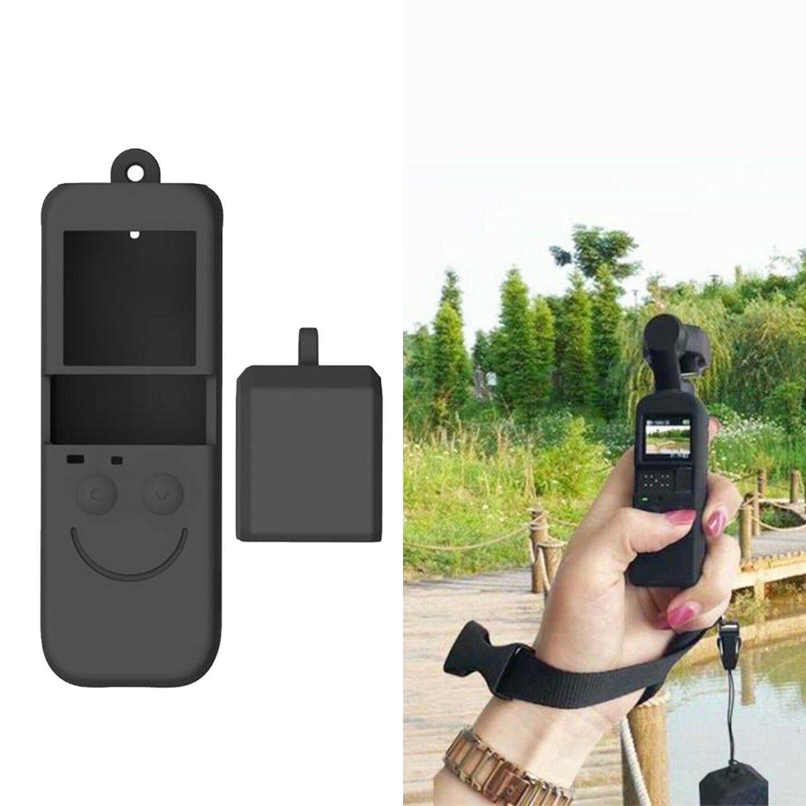 2 in1 Soft Silicone Lanyard Camera Protective Cover for DJI OSMO Pocket 2