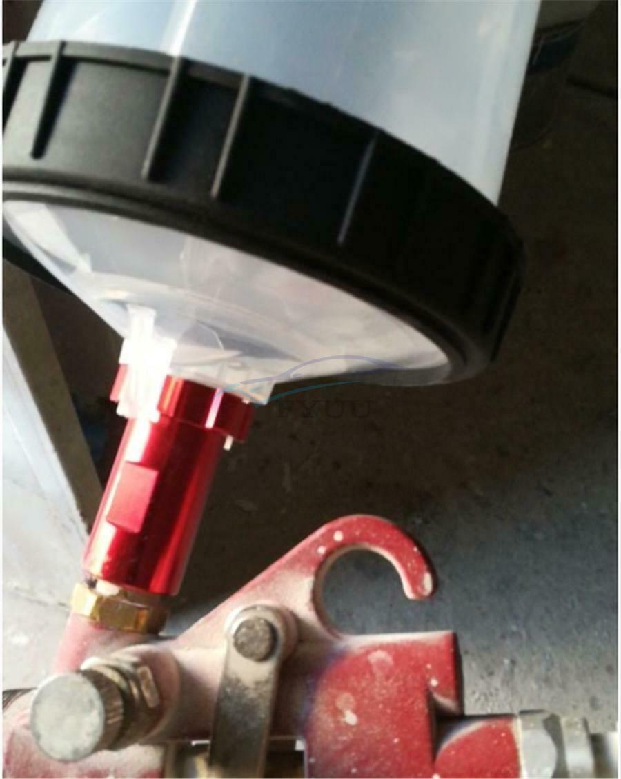 For PPS Spraygun Adapter Red Aluminum Spray Gun Disposable Pot Adapter Connector