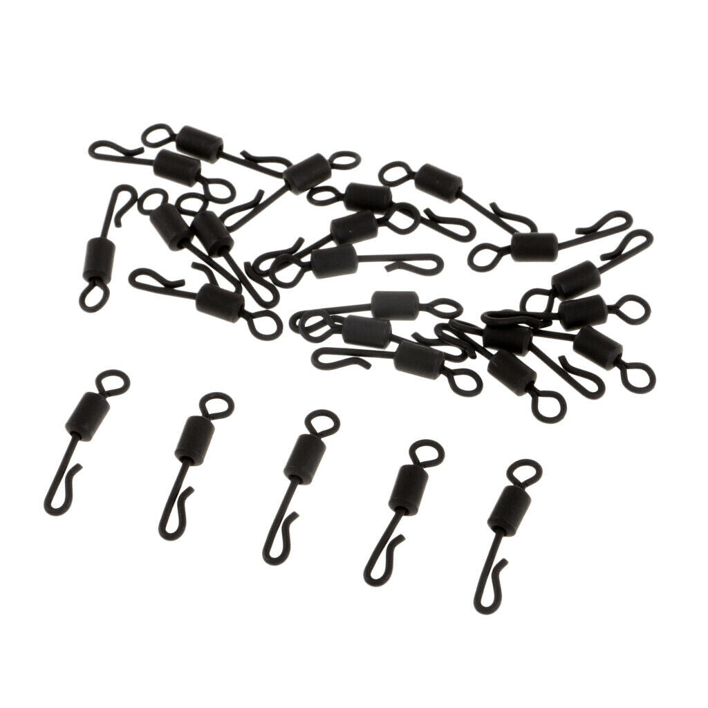 25pcs Quick Change/Release Swivels Size 4 - Carp Coarse Fishing Terminal Tackle