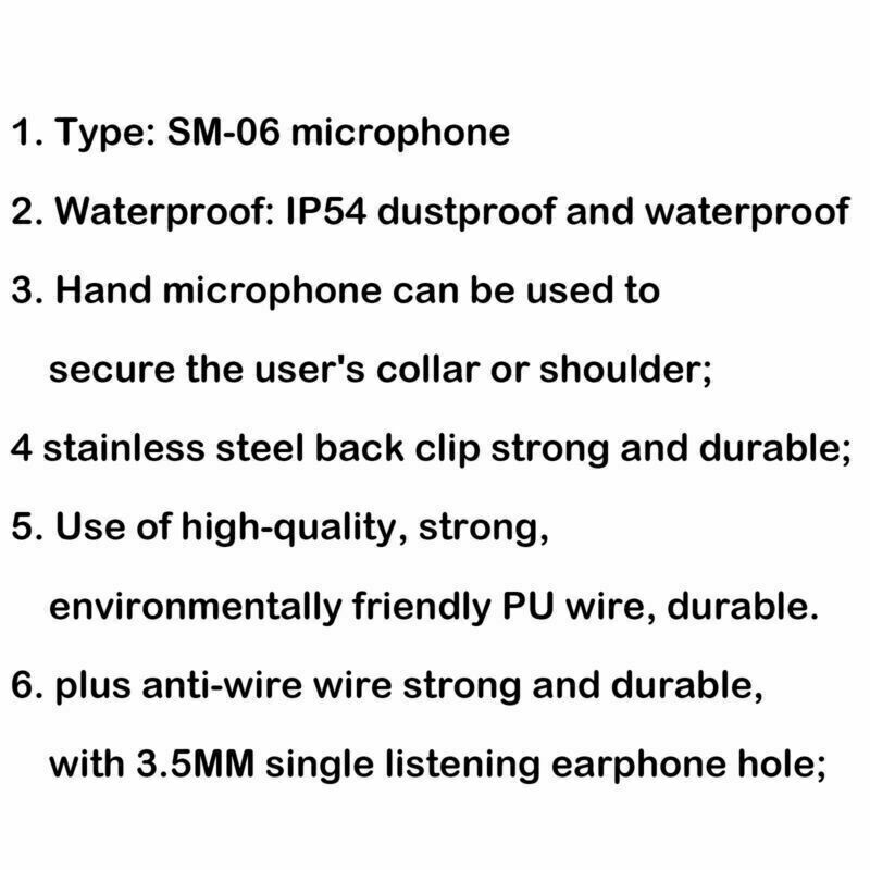 1Pc IP54 Waterproof Speaker Microphone For Yaesu VX6R VX7R VX177 VX170 Radio CA