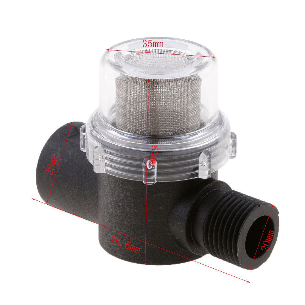 1PCS Metal Water Pump In-line Strainer/Filter 1/2" for RV/Camper /Trailer Marine