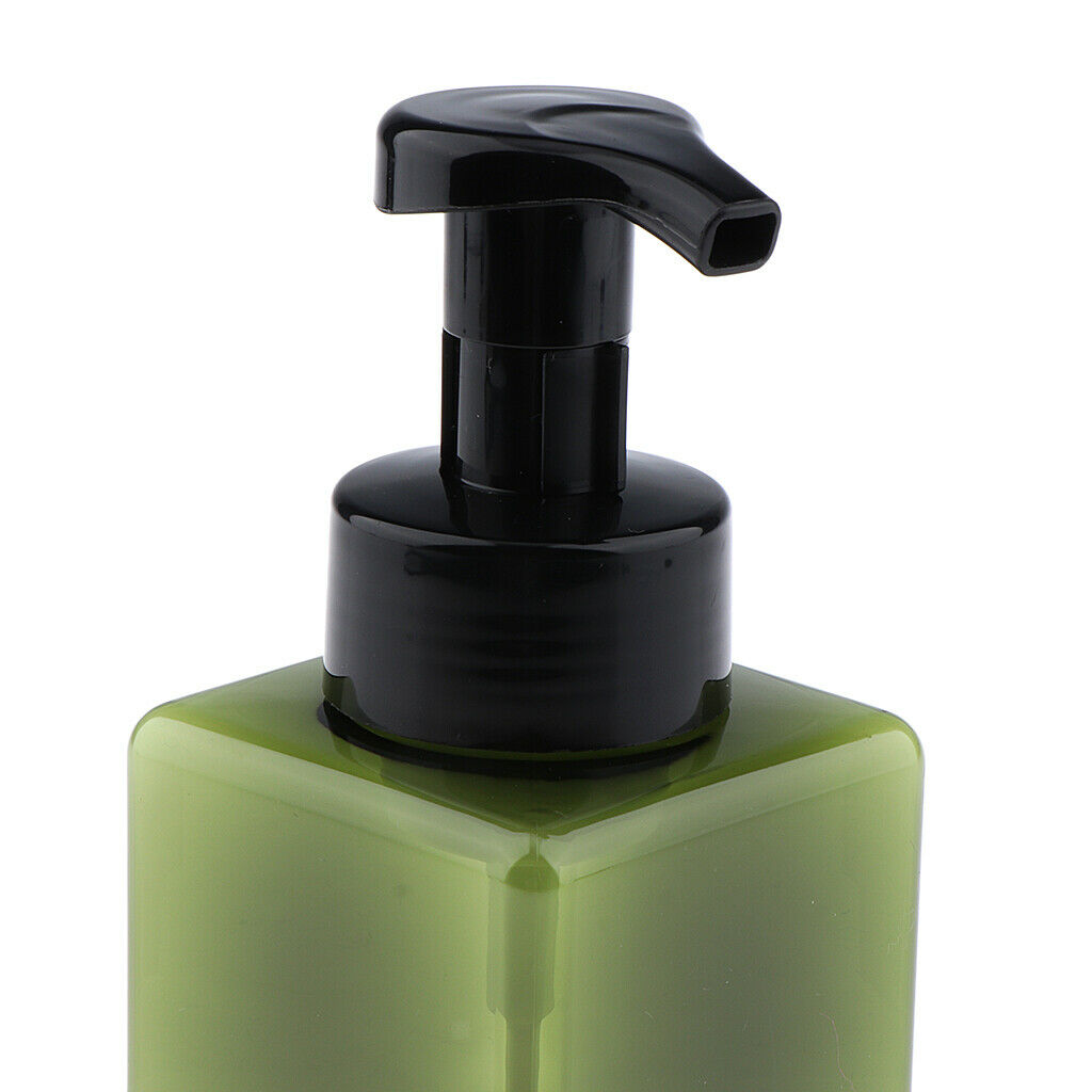 Empty Foam Dispenser Pump Bottle Facial Cleanser Container 250ml White Green