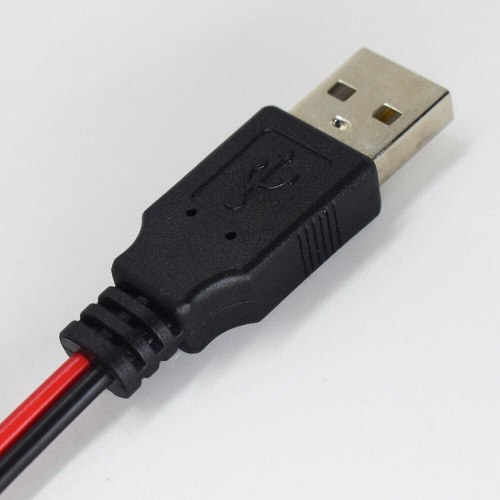 10pcs 0.5M/50cm USB A Male To Dual Alligator Clip Phone Test Power Cable Lead