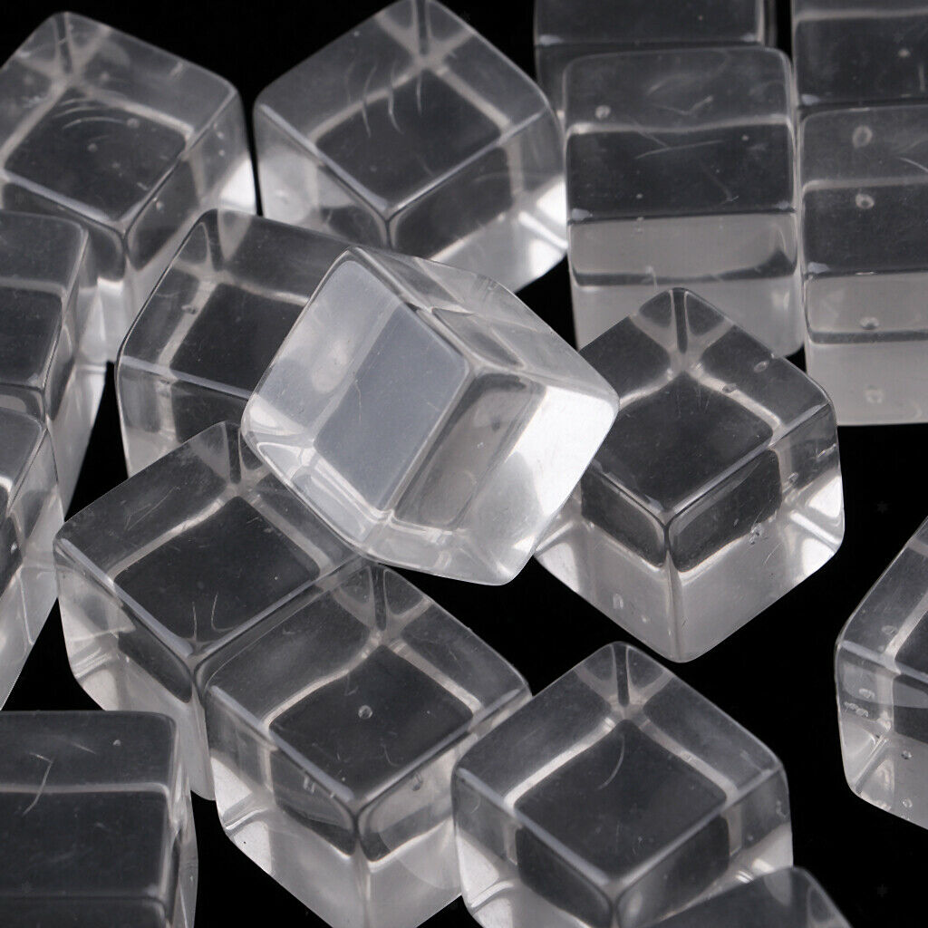 Acrylic Six Sided Dice 16mm for Dungeons Dragons MTG DND Dice Game Clear