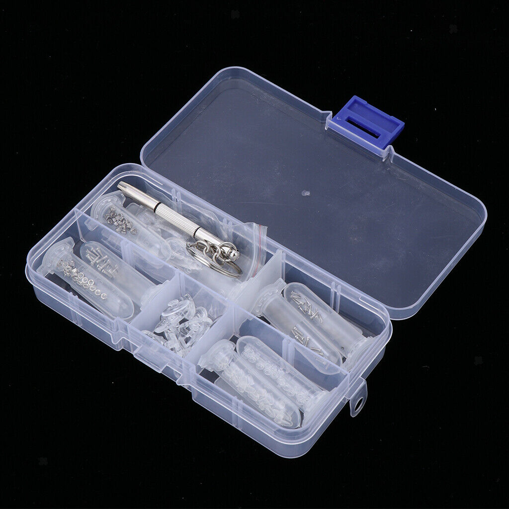 Eyeglass Repair Kit,M1.2 M1.4 Stainless Steel Tiny Screws Assortment with Nose