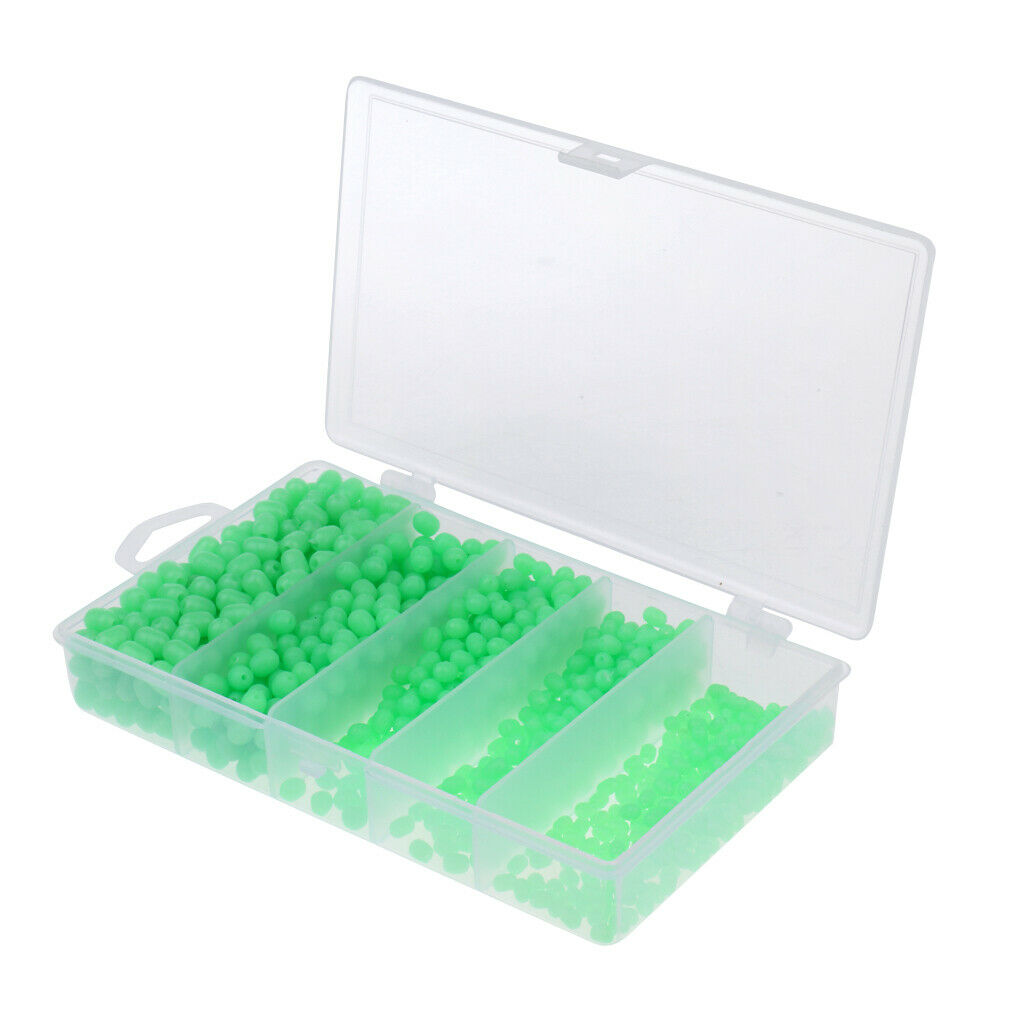1000pcs Round Luminous Glow Rig Beads Sea Fishing Beads Lure Tackle Tool Egg