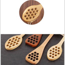 Natural Wood Hollow Out Honey Spoon Honey Dipper Love Shaped