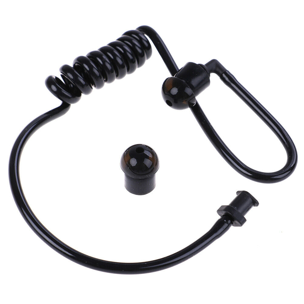 Black replacement coil acoustic air tube earplug for radio earpiece headse Fx
