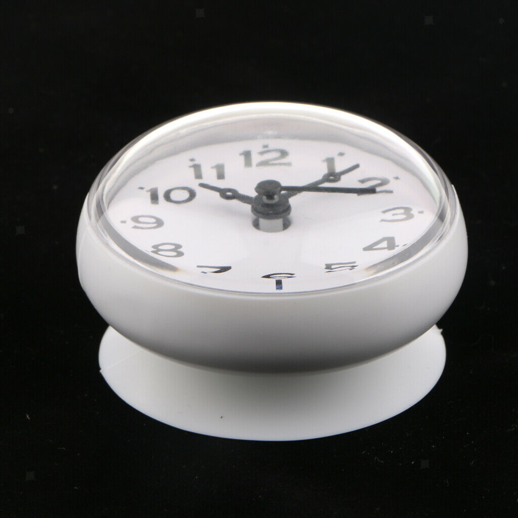 Mini Wall Mounted Kitchen Clock Waterproof Shower Clock for Mirror Glass