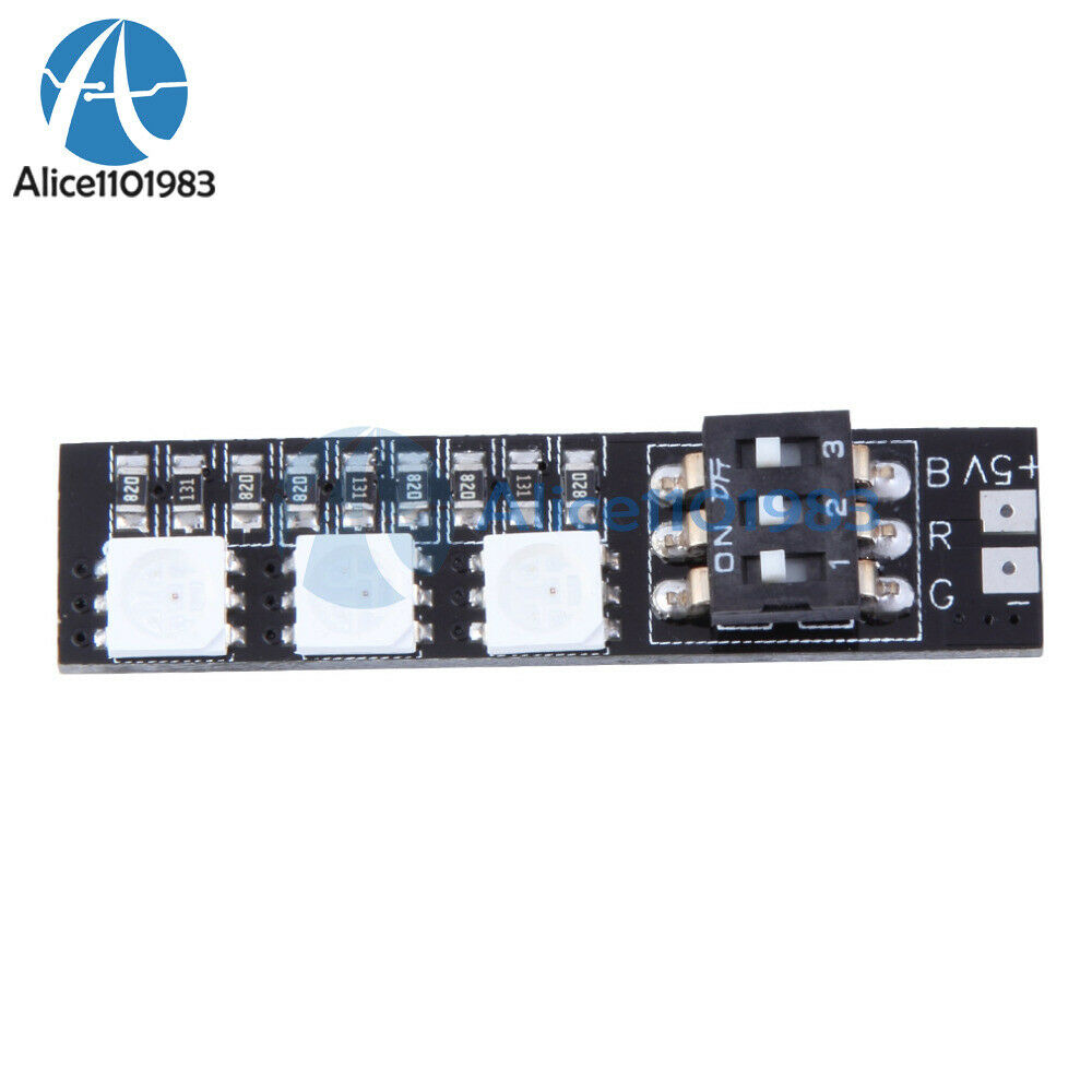 2PCS RGB 5050 3-LED Light  Board 5V 3S 4S 7 Colors Switch for RC 250 QAV250 FPV