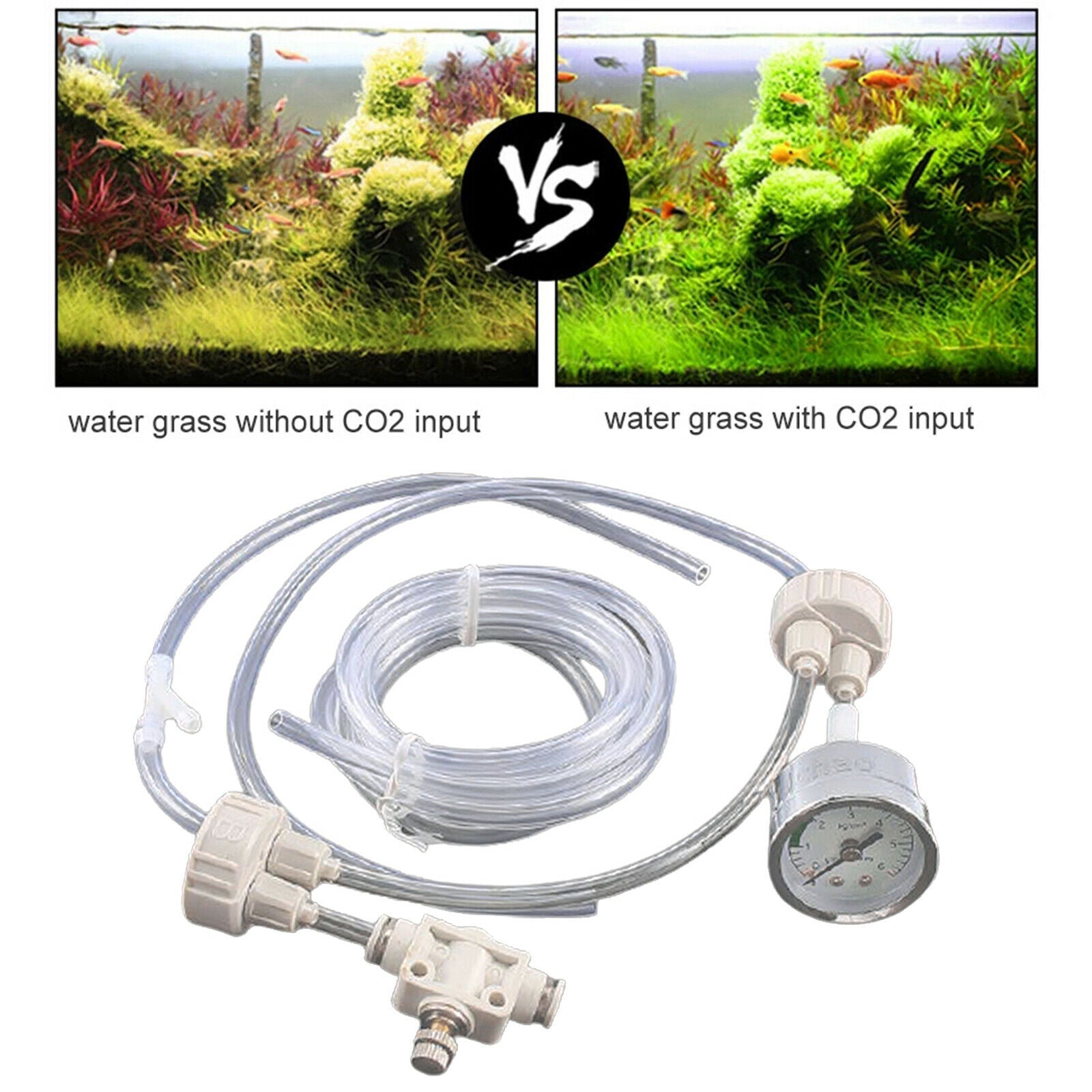 DIY CO2 Generator Aquarium Plant System Kit Tube Valve Guage   for Aquarium