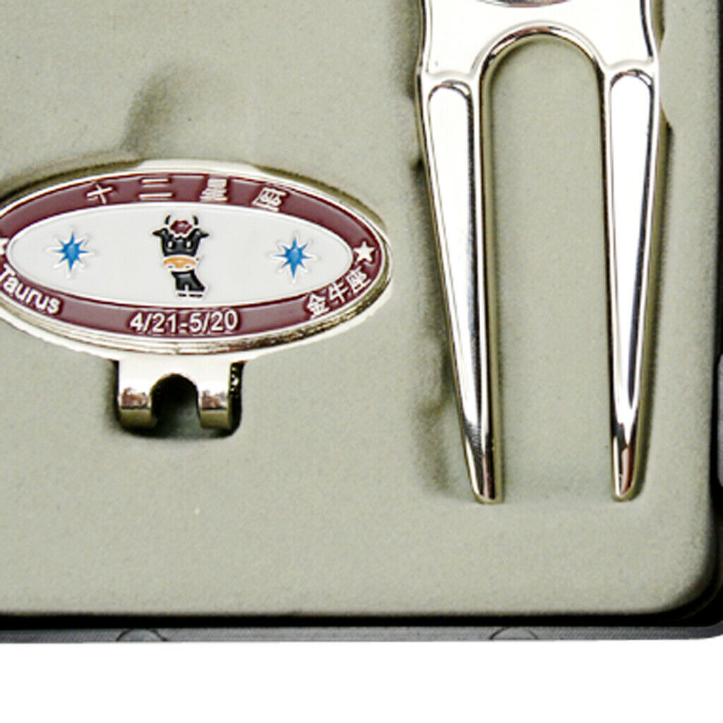 Golf Ball Markers Divot Tool Visors Hat Clip Golf Gift Set