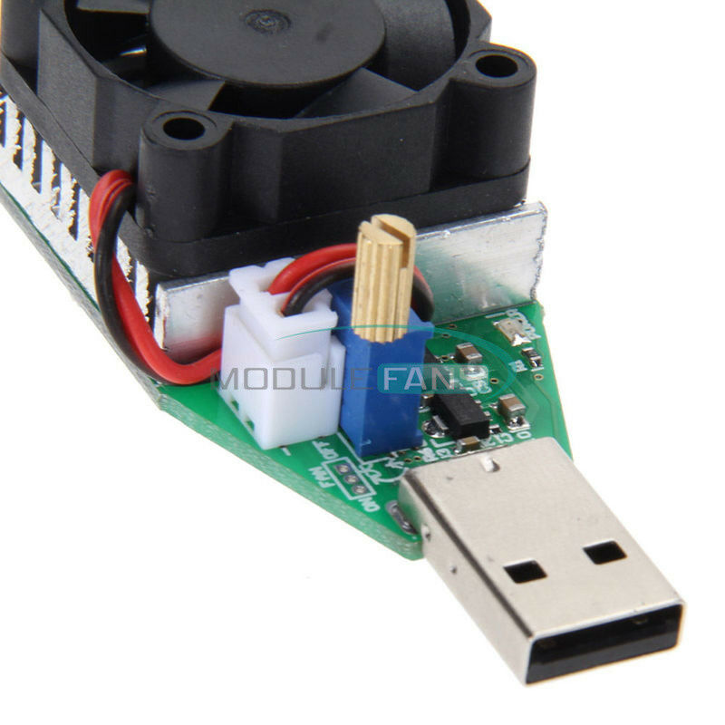 Electronic Load Resistor USB Discharge Battery Tester with Fan 15W 3.7-13V