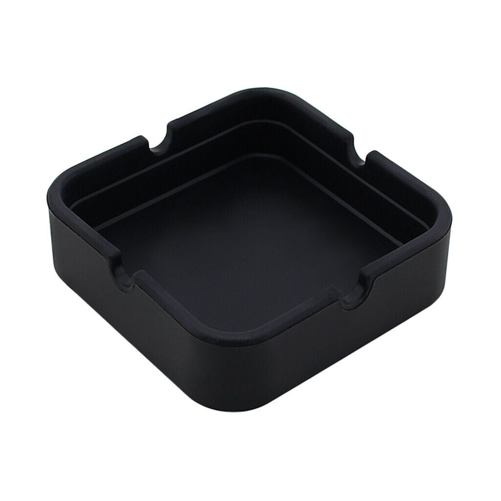Silicone Ashtray Cigarette Ash Tray Pub Plastic Ashtray Garden Black