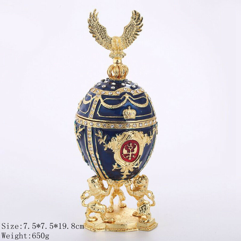 Exquisite Home Decoration Russian Easter Egg with Enamel Painted Metal Crafts