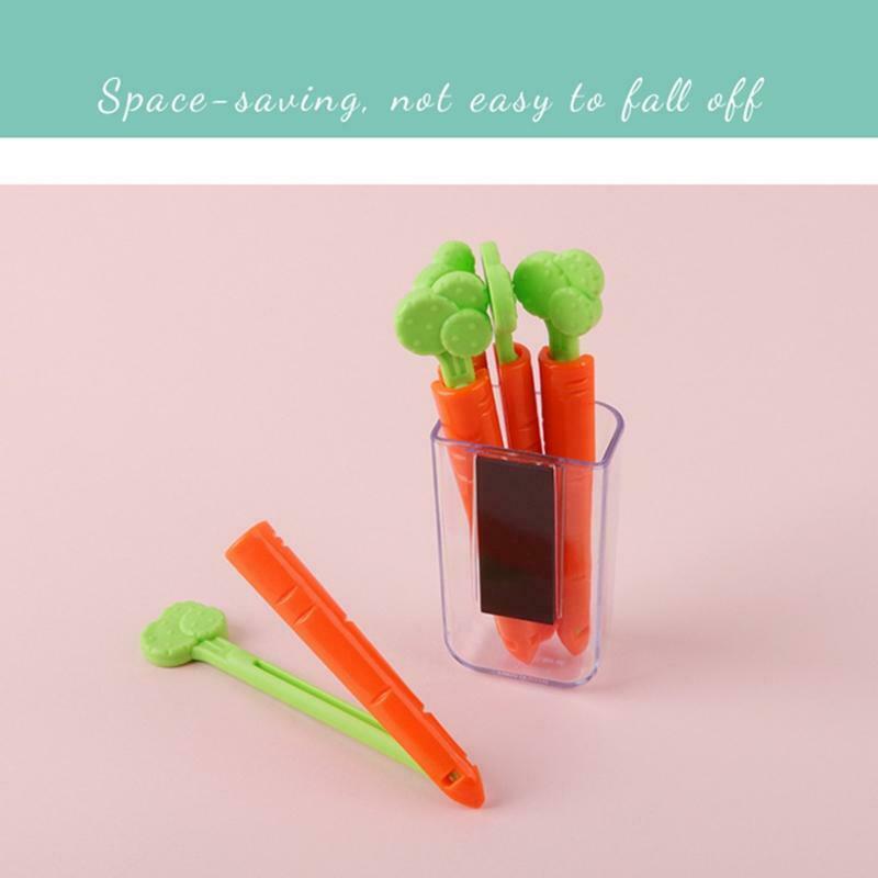 5 Pcs Carrot Shape Food Snacks Sealing Clip Magnet Storage Food Snack Seal Tools