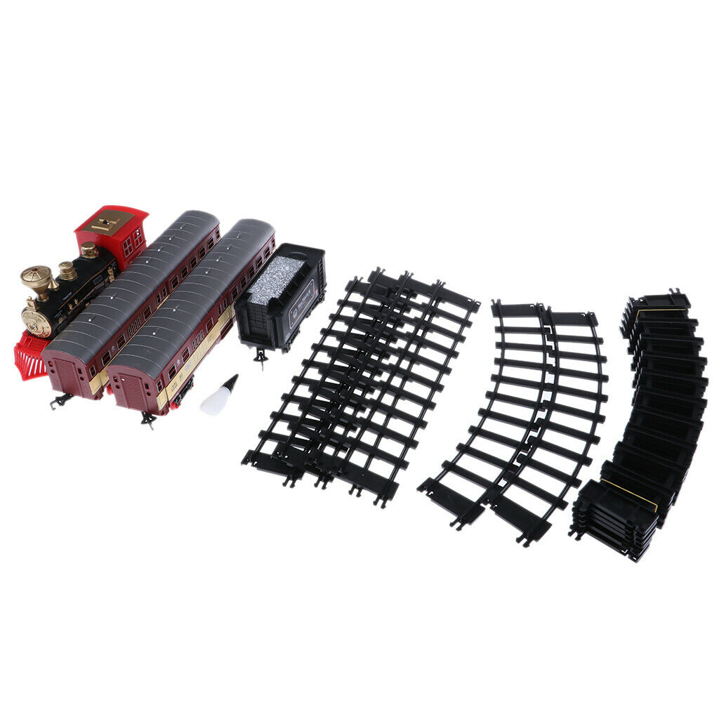 Kids Classic Locomotive Steam Train Battery Operated Train with Sound Lights