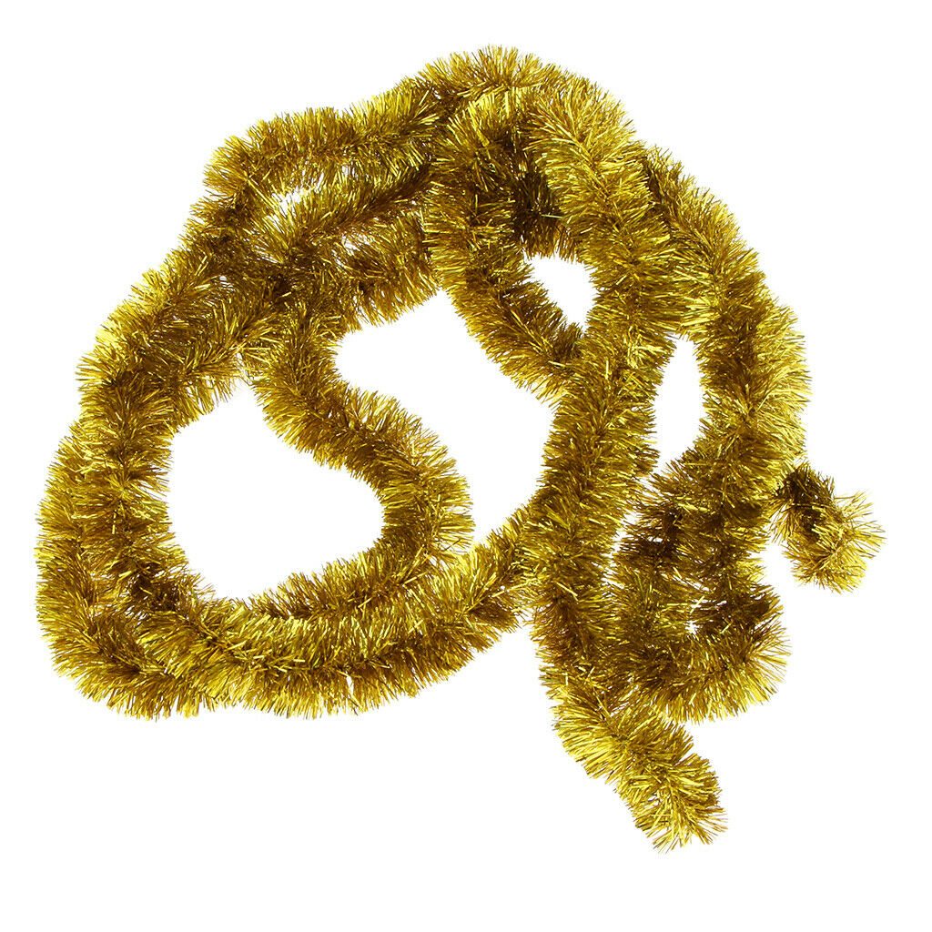 2 Pieces Christmas Tinsel Garland Thick Shiny Decorations for Xmas