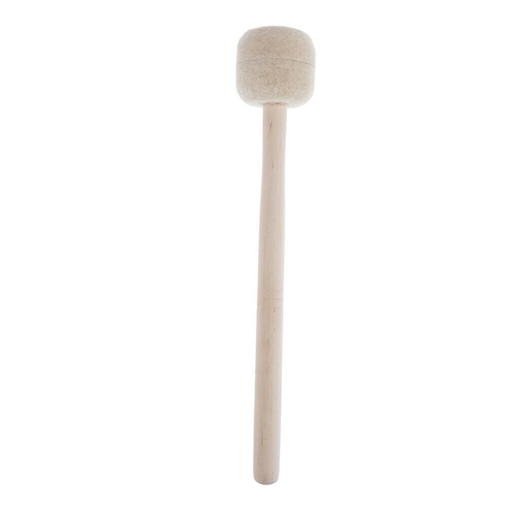 Bass Drum Mallet Stick Wool Felt Mallet Percussion with Wood Handle 14 Inch Long