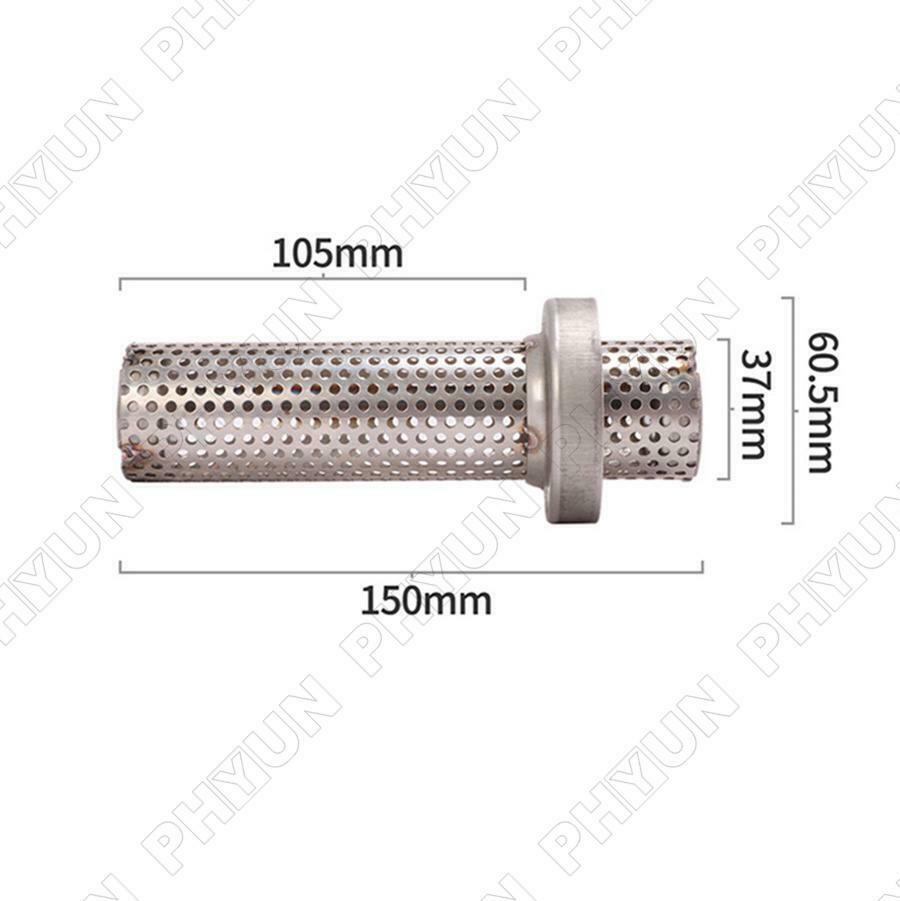 2.4 Inch Motorcycle Exhaust Pipe Silencer Stainless Steel Removable Muffler 1x